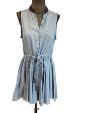 Très Belle Robe Coton Bleu Zadig & Voltaire 34/36 Tbe Authentique 