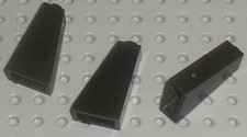 3 x Lego Black Slope Brick