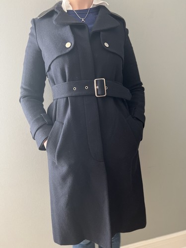 Vintage navy coat sandro - vintage,