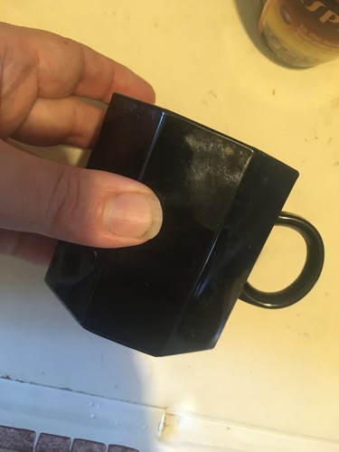 Tasse octogonale noire - tasse, tyoe