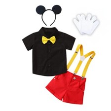 Deguisement Costume Mickey Mouse avec Oreilles de Souris Serre-tete et Gants ...