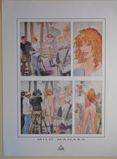Affiche - Milo Manara . La séance de photos . Démons et merveilles . 60x80