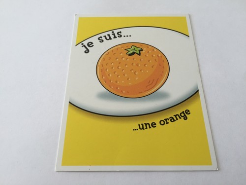 Carte suis une orange - je,