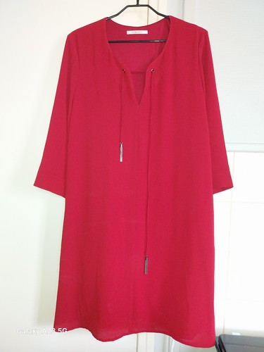 Camaïeu robe droite rouge - ,