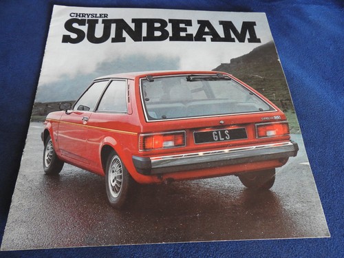 Catalogue chrysler sunbeam - chrysler,