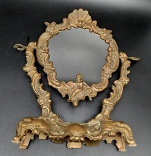 Ancien Miroir Rotatif Bronze