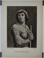 Sainte Jeanne d'Arc Circa 1950 Affiche Originale Militaire Religion