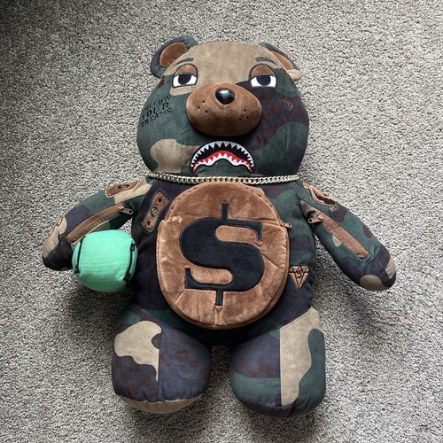 Sprayground camo bear backpack - camo,