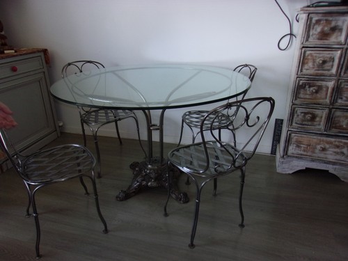 Table fer forgé - , louis