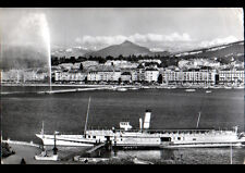 GENEVE (SUISSE) BATEAU à ROUE-AUBES à QUAI en 1959