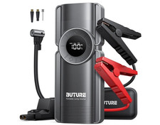 Démarreur Batterie Voiture Booster 4 en 1 Hiver 2500A 20000Mah & Gonfleur Pneus