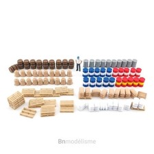 HO Lot 100 Pcs Marchandises Entrepôt, 1/87 H0 Décor Modélisme Train Wagon Garage