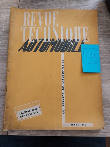 Revue technique cadillac - revue, 1949