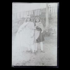 Négatif 18 x 13 / Ancienne photo plaque de verre / Homme Travesti Déguisement