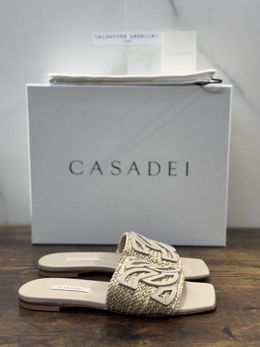 Sandale cuir tressé bambou - en,