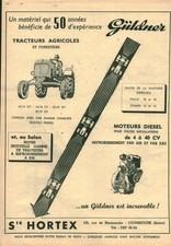 Publicité ancienne tracteurs Güldner matériel agricole 1955 issue de magazine