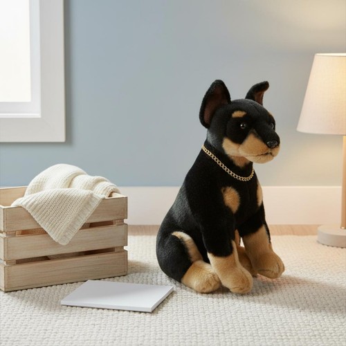Chien doberman peluche - chien,