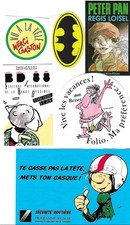 LOT 10 AUTOCOLLANTS BD REISER WOLINSKI FRED FRANQUIN SOLÉ LOISEL...
