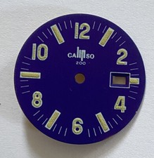 NEUF STOCK CADRAN DE MONTRE VIOLET LIP MODELE CALIPSO 200 @ LIP DIAL @ WATCH NOS