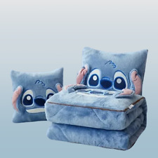 Disney Stitch Coussin & Couverture 2 en 1 Plaid Déco Chambre