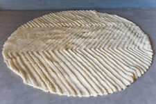 Tapis rond blanc crème Scanova Novalaise laine Portugal diamètre 220 cm L2408