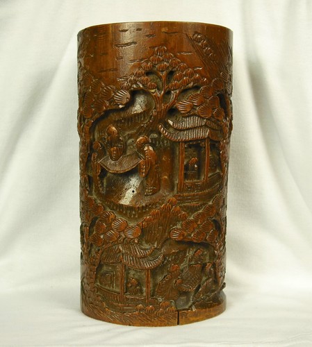 Bambou pot pinceaux chine - pot, à