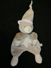 Doudou chat ours gris étoile