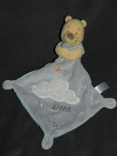 🍀Doudou Winnie L'Ourson Mouchoir Gris Nuage Blanc DISNEY BABY NICOTOY Peluche