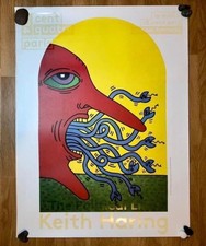 Très Rare ! Affiche originale Expo Keith Haring "The Political Line" (2013)