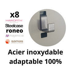8 Taquet Métallique en Acier pour Crémaillère Fixation Solide pour Étagère & Arm