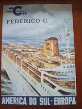 Ancienne affiche Paquebot