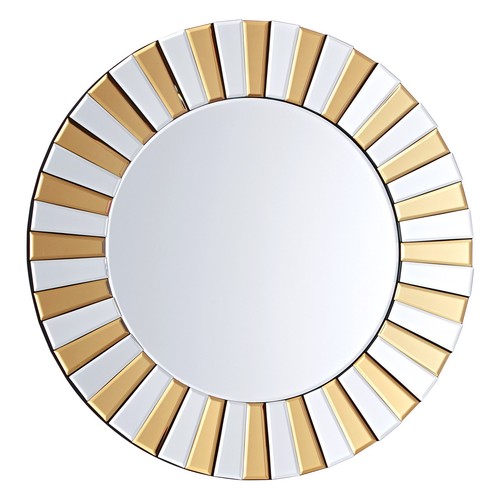 Miroir rond doré - rond, cm