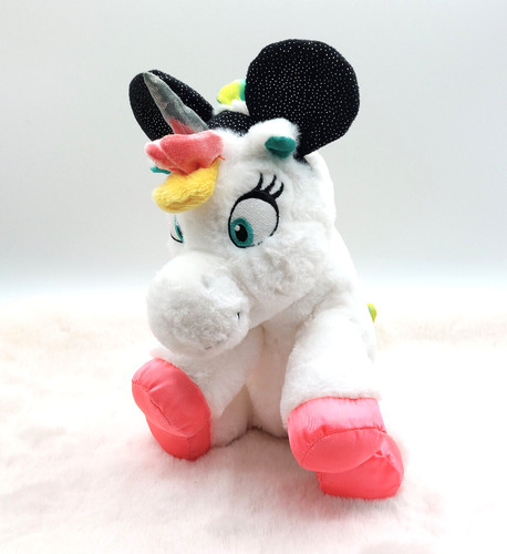 Doudou peluche licorne blanc