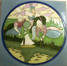 Grand CARREAU ancien EMAUX