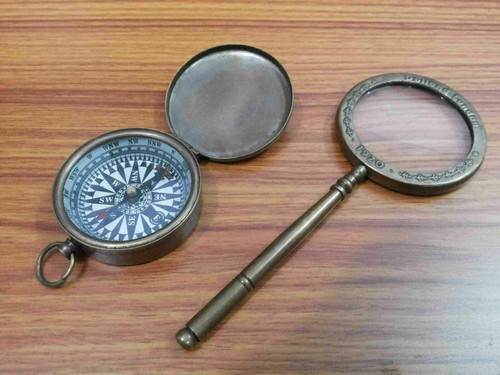 Ancienne loupe laiton - loupe, avec