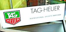 Vintage publicité montre chrono TAG HEUER vitrine watch salon chronographe 2