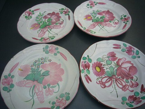 Four plates faience des - four, in