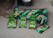 Majorette France - Saviem PS30 Armée Custom + 12 Véhicules Militaires - Unique !