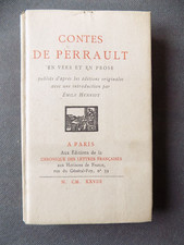 CONTES DE PERRAULT en Vers et en Prose publiés d'apres les éditions originales