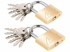 2 cadenas à clé en laiton - 48 mm - AGT