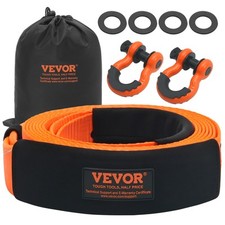 VEVOR Corde de remorquage de voiture sangle d'urgence robuste 16329 kg 6,1 m