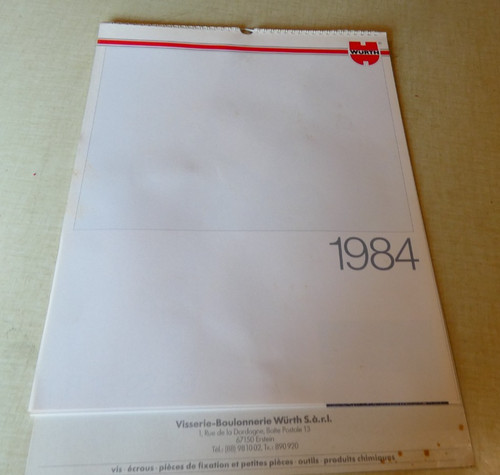 Calendier wurth 1984 - calendier,