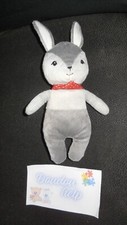 doudou peluche lapin gris