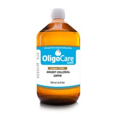 Argent Colloïdal 100% Naturel 20 PPM 500mL - Bouteille en verre + verre doseur