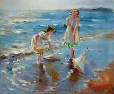 paysage enfants a la plage