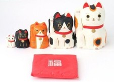 Ensemble de poupées compactes Harikoshika Maneki Neko 5 en 1 Matryoshka |...