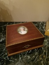 Grand Coffret D'époque Napoléon III Orné D'une Miniature