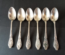 BOULENGER modèle CACAO 6  cuillères à  café art nouveau métal argenté