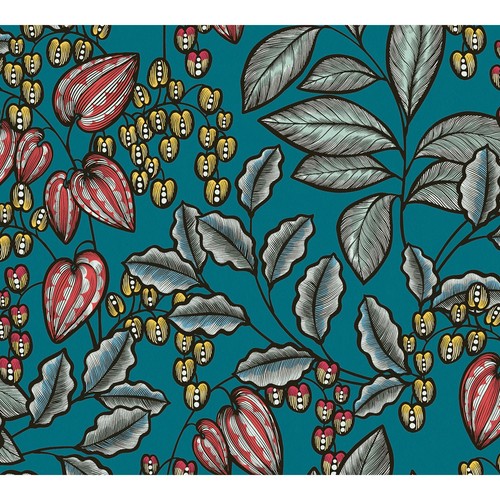 Papier peint fleurs - papier,
