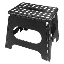 27 cm de haut - Tabouret pliable pour enfant - Repose-pieds pliable - Noir - ...